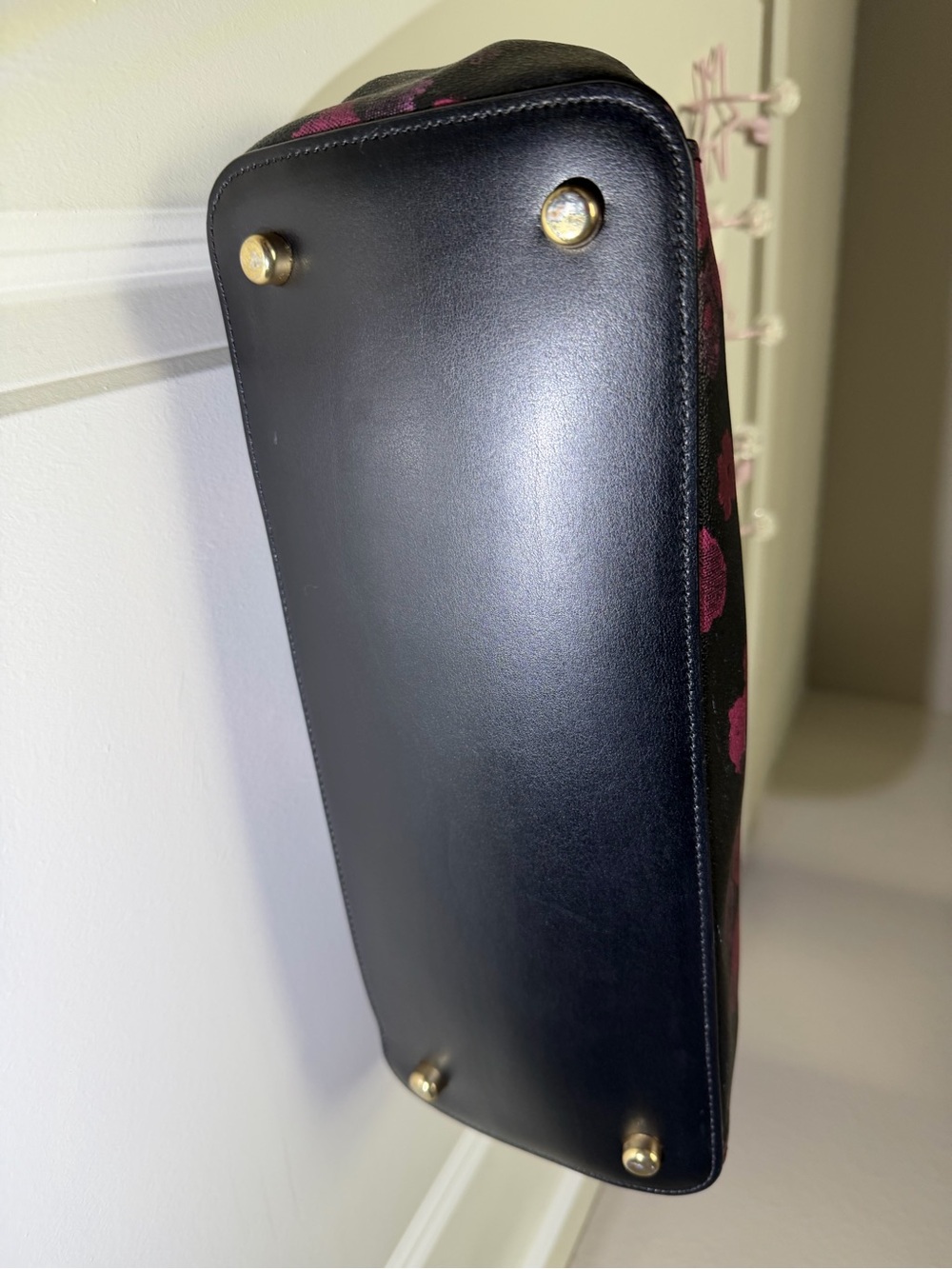 Coach CASEY TOTE Floral Print Black & Pink Tote Bag - Picture 3 of 10